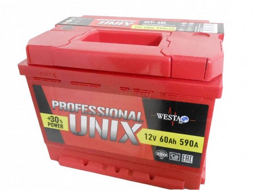 АКБ 6СТ-60о/п UNIX Professional (590A)