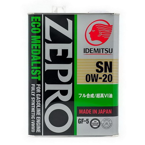 IDEMITSU ZEPRO ECO MEDALIST SAE 0W20 SN/GF-5 4L