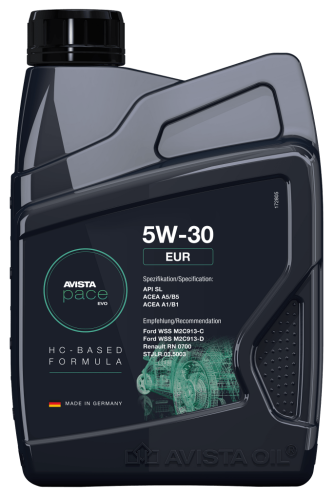 Масло моторное AVISTA pace EVO EUR SAE 5W30 5L